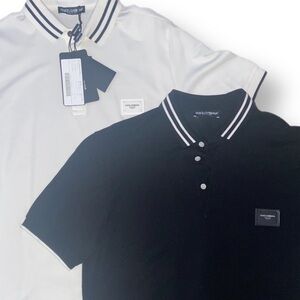 2 Dolce & Gabbana polo shirts | Sz 50 | white and black | Automatic Bundle Deal!